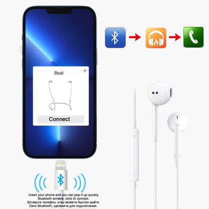 Wired Stereo Earphones for Apple iPhone 7–16 & iPad — 3.5mm Headphones for iPhone, Tablet, Laptop