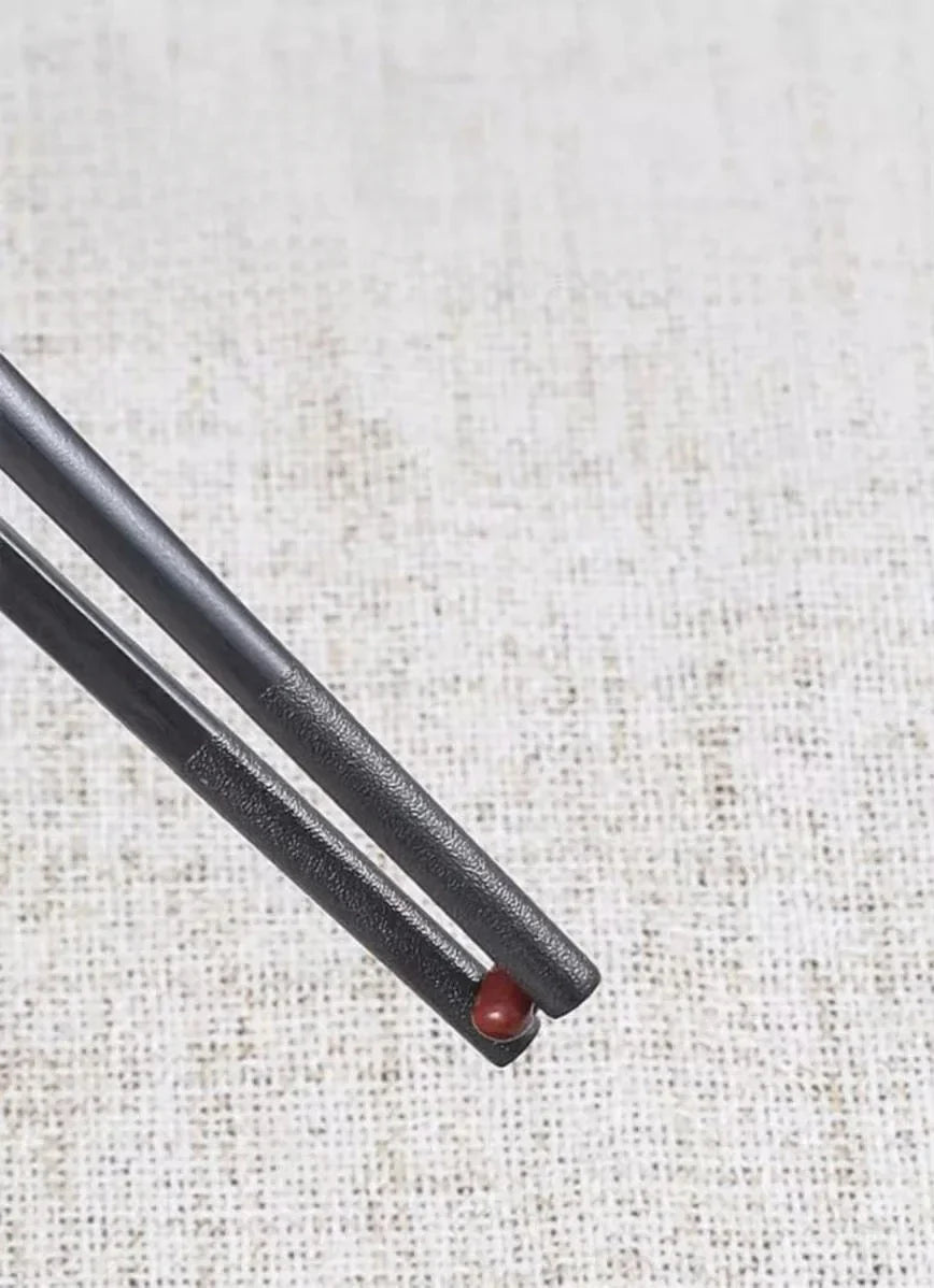 Reusable Black Alloy Chinese Chopsticks – Food Grade, Safe Bamboo, High-Temperature Sterilizable Sushi Sticks
