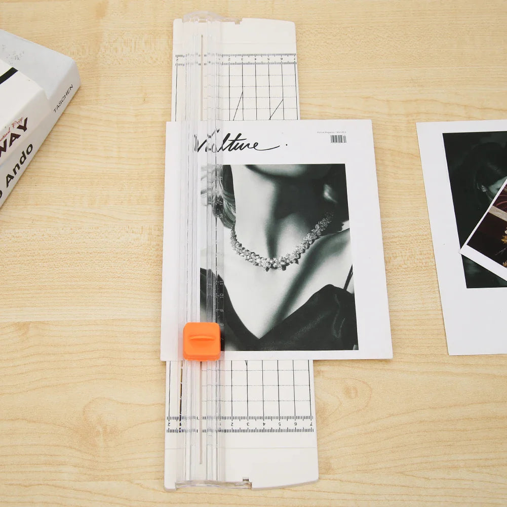 A4/A5 Paper Cutting Guillotine – Lightweight Paper Cutter with Pull-Out Ruler for Photos & Scrapbooking