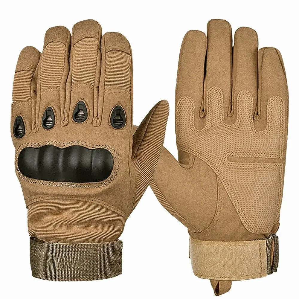 Tactical Motorcycle Gloves for Men & Women – Knuckle Protection, Full Finger Hunting, Shooting, & Cycling Bike Gloves