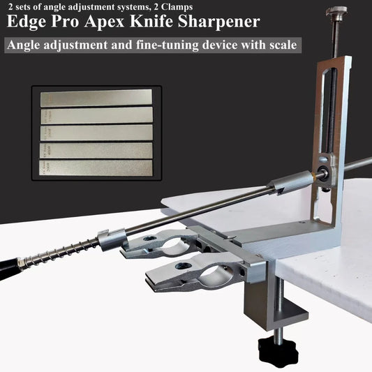 S09 Professional Fixed Angle Knife Sharpener – Apex Knife Sharpening System with Diamond Stones Set for Kitchen Tools
