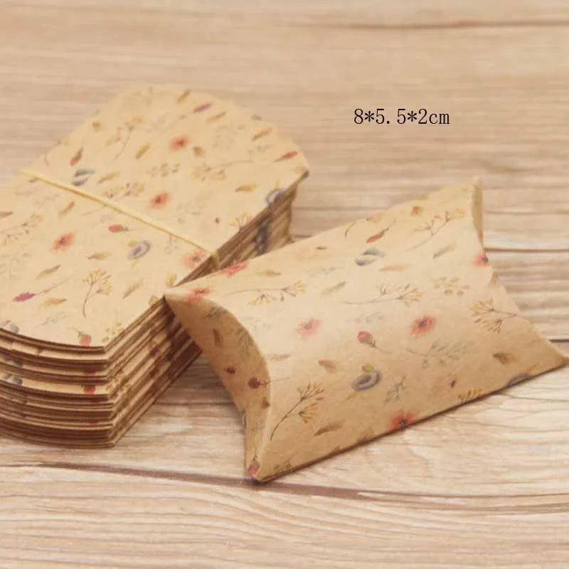 24pcs Floral Pillow-Shaped Jewelry Gift Boxes – Necklace & Earring Display Packaging 20x55x80mm
