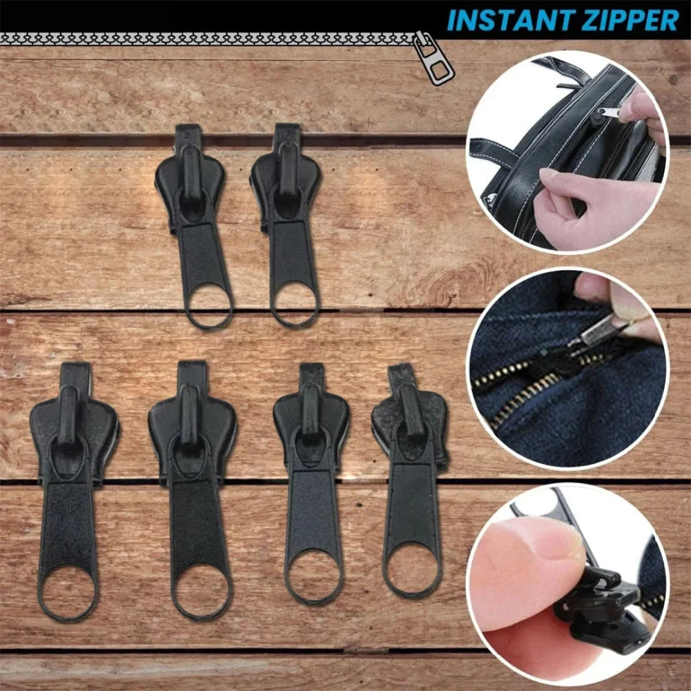 Universal Zipper Repair Kit – 3 Sizes Instant Fix Zip Slider Replacement for Clothes, Bags & Sewing, Zipper Rescue Tool Accessory