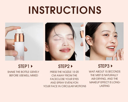 O.TWO.O Makeup Setting Spray – Long-Lasting Moisturizing Finish with Instant Film Formation & Makeup Lock