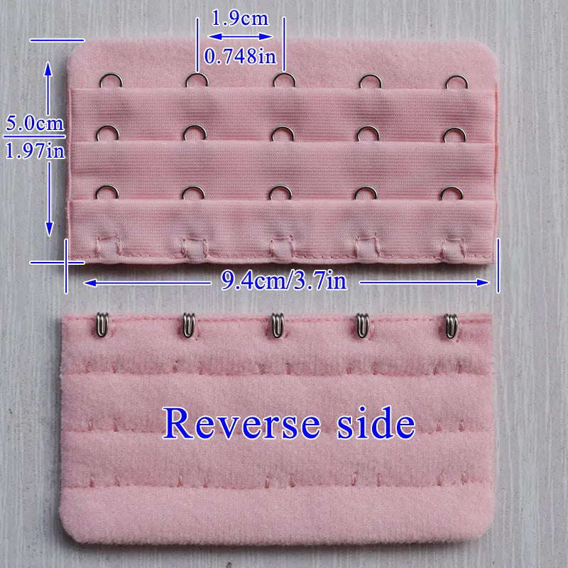 2PCS/4PCS Strap Extender Set – 3-Hook, 5-Row Adjustable Candy Color Bra Extenders for Women