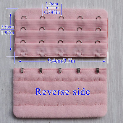 2PCS/4PCS Strap Extender Set – 3-Hook, 5-Row Adjustable Candy Color Bra Extenders for Women