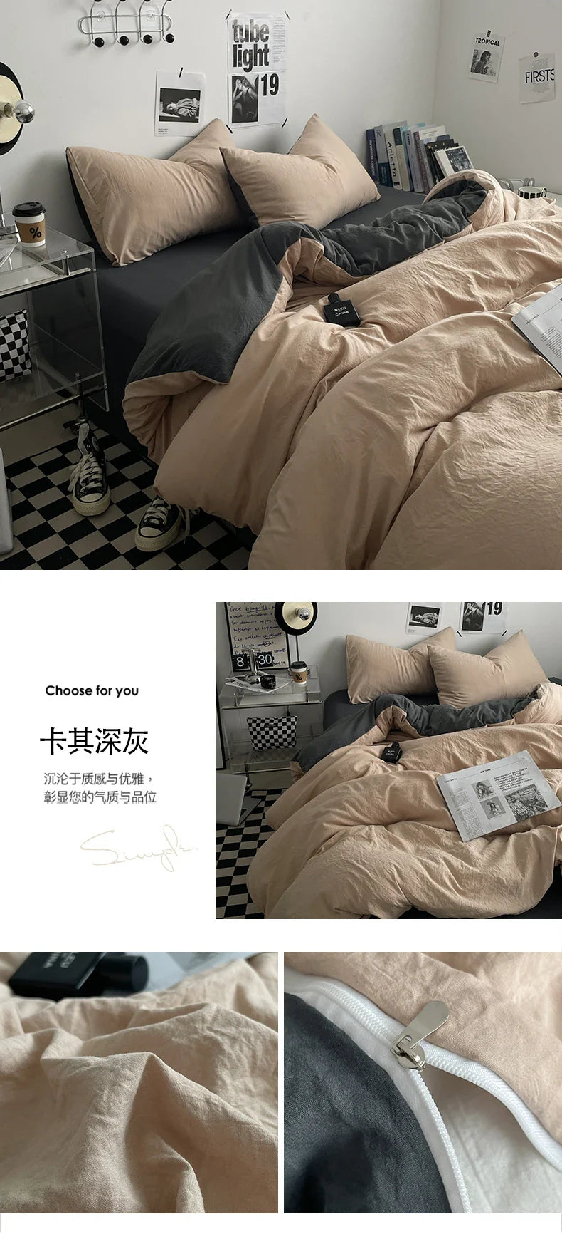 Bedding Comforter Set – Duvet Cover & Bed Sheets with Pillowcases for Queen/King Bed, Edredones de Cama