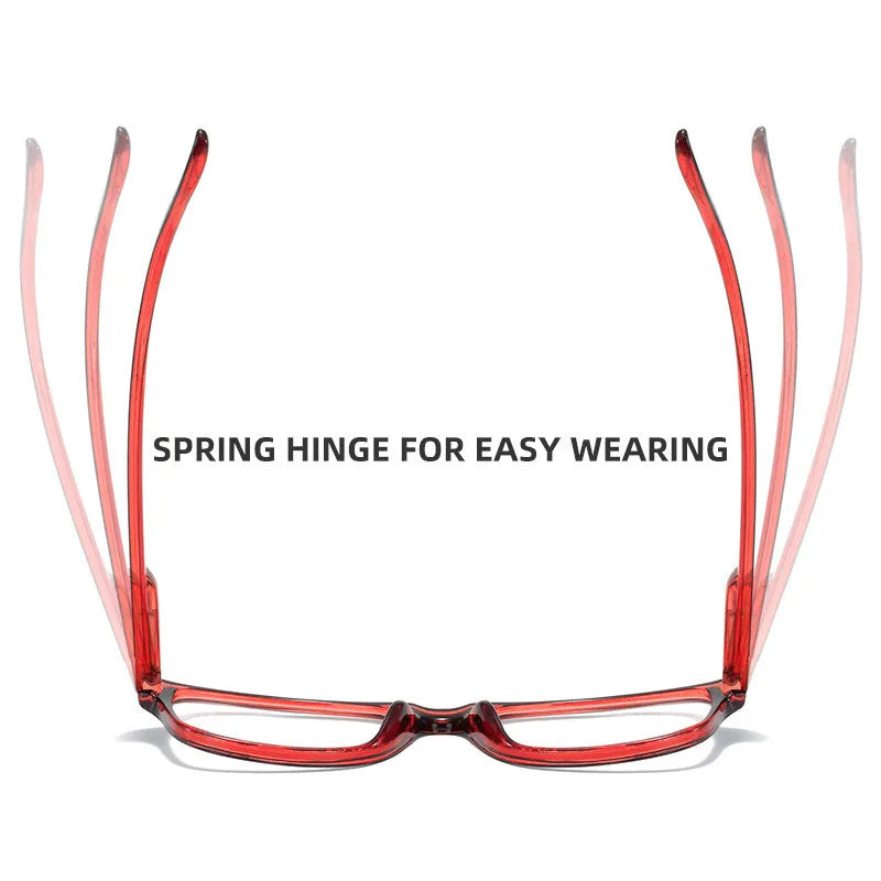Fashion Reading Glasses for Men & Women – Plastic Presbyopia Eyewear with Anti-Blue Light & UV400 Protection