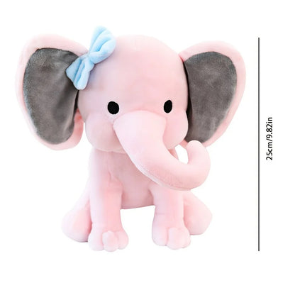 Comfort Sleeping Elephant Plush Toy - Pink & Grey Soft Elephant Doll for Kids, Birthday & Holiday Gift