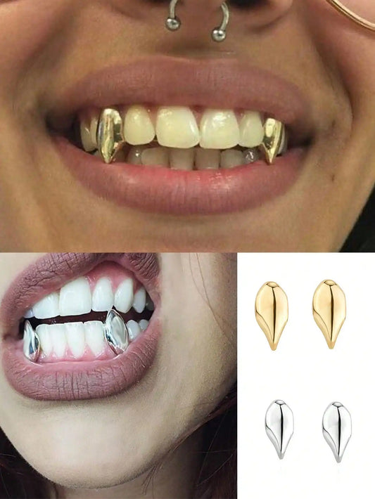 Personalized Vampire Tooth Decoration - Small Pointed Tiger Teeth for Upper & Lower Teeth