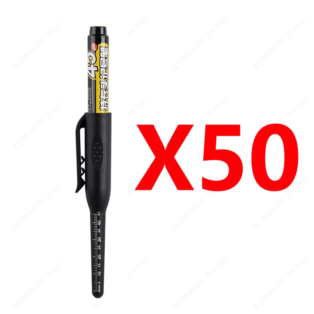 Carpenter Marker Pens — 45mm Long Nib Head, Hole Marker for Woodworking, 100-1PCS White/Black/Blue/Red Hand Tools