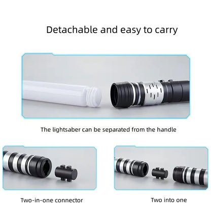 REikirc 75cm RGB Lightsaber – 2 in 1 7 Color Light Sword Toy for Kids & Parties