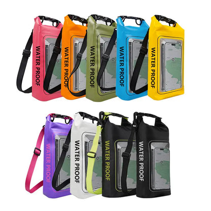 2L Touch Screen Waterproof Dry Bag: for Trekking, Drifting, Rafting, Surfing, Kayaking - Outdoor Sports Camping Equipment XA394Q