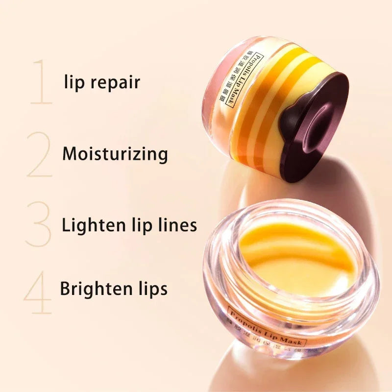 Summer Moisturizing Lip Sleeping Mask with Brush – Long-Lasting Nourishing Lip Balm for Dry, Cracked Lips, Hydrating Unisex Lip Care Treatment