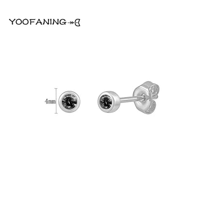 925 Sterling Silver Ear Needle Earrings – Simple Circular Gold & Silver Studs for Women Jewelry (Multiple Sizes)