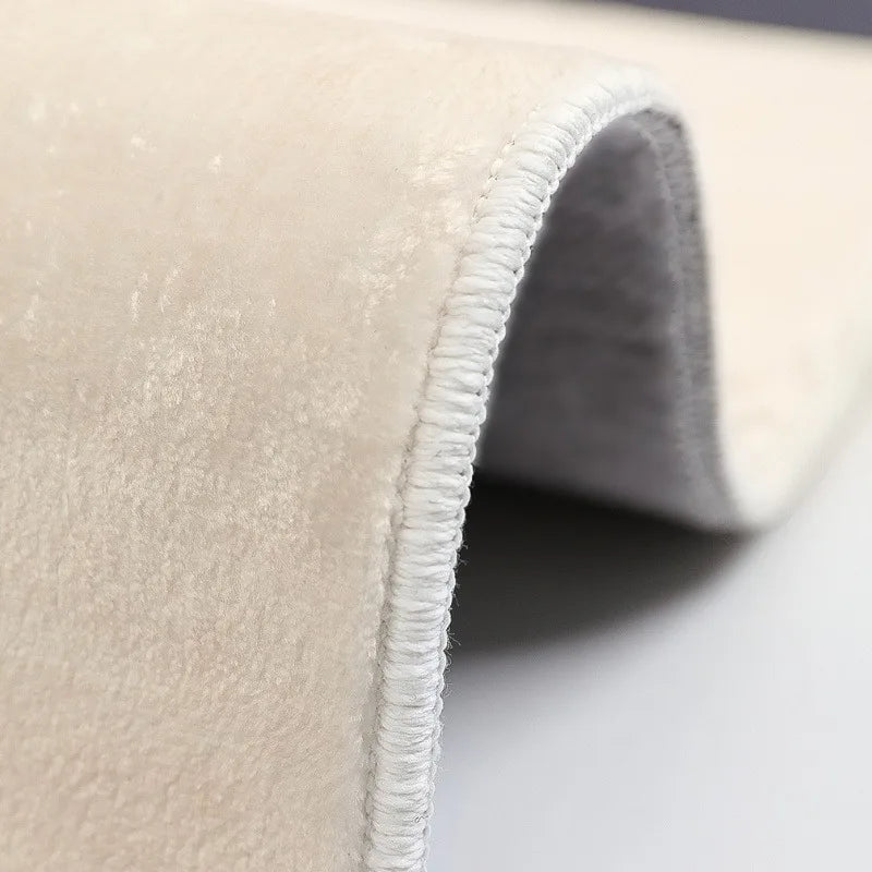 Light Luxury Black & White Plaid Rug — Fluffy Soft Carpet for Bedroom, Living Room, Study, and Home Decor