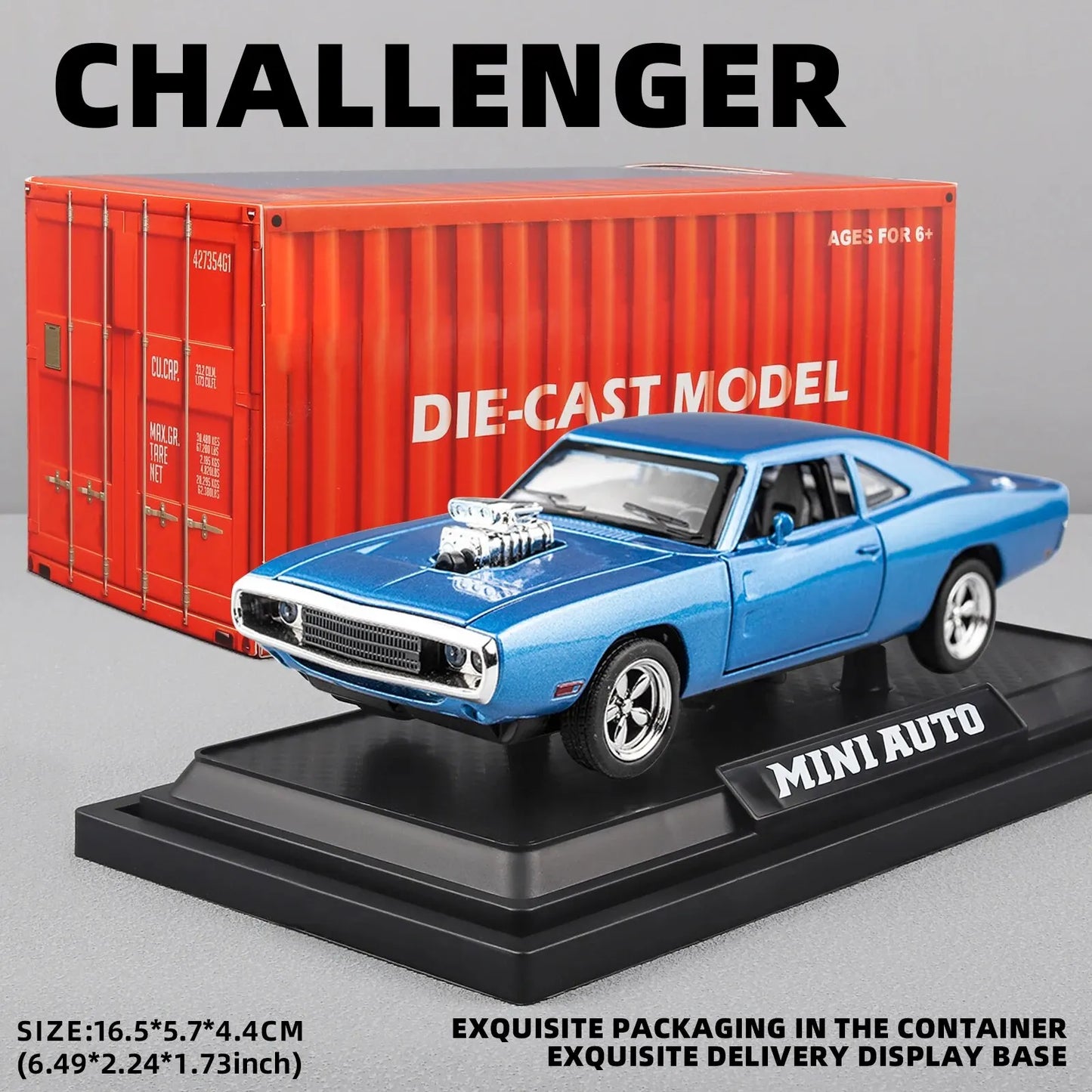 1:32 1970 Charger Alloy Diecast Model Car – Pull-Back Mini Vehicle Toy for Kids & Collectors