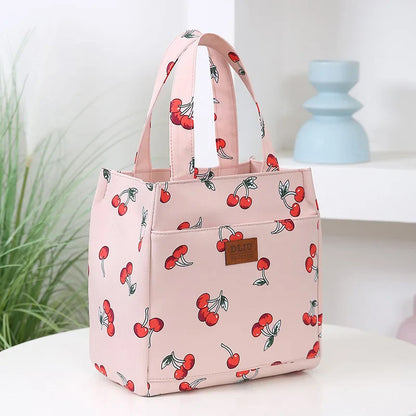 Fashionable Thickened Cotton Handbag — Large Capacity Tote, Mommy Bag, Lunch Box Storage Pouch, Commuter Handheld Bag
