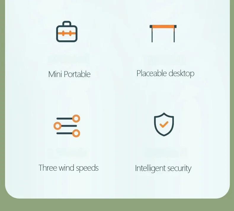 New Foldable USB Rechargeable Mini Fan | Handheld Desktop Fan with Cartoon Design & Hook for Outdoor, Home & Office Use