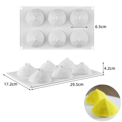 Fruit & Heart Silicone Cake Mold — Geometry Chocolate, Ice Cube, Biscuit & Jelly DIY Baking Set for Pudding & Birthday Gifts