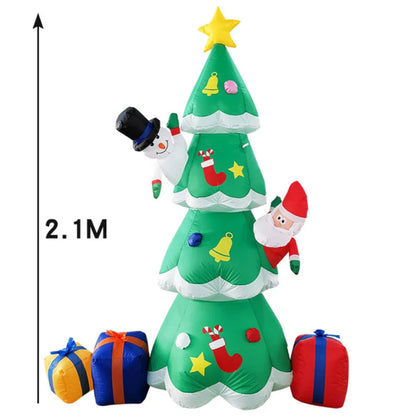 Christmas Inflatable Decoration – Glowing Snowman, Penguins & Santa Claus with Built-in LED for Indoor and Outdoor Xmas Party Yard
