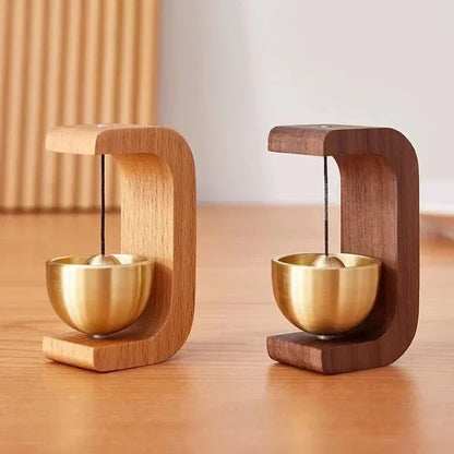 Wooden Wind Chimes Wireless Doorbell - Decorative Hanging Wind Bell for Home Entrance & Opening Decorations
