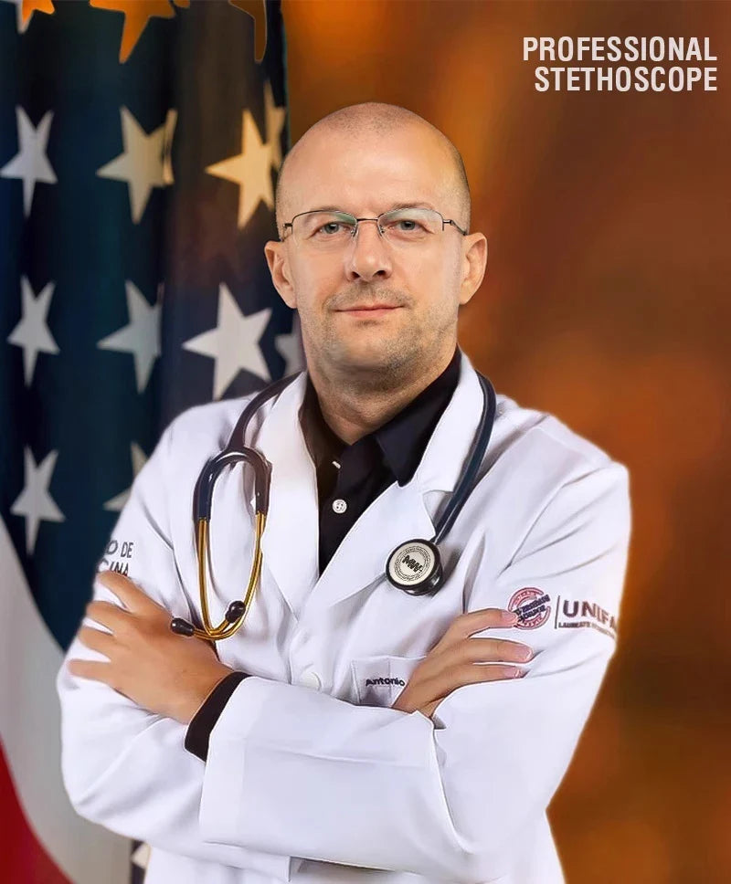 Professional Double-Sided Stethoscope — Medical Cardiology Stethoscope for Doctors and Nurses, Portable Medical Equipment