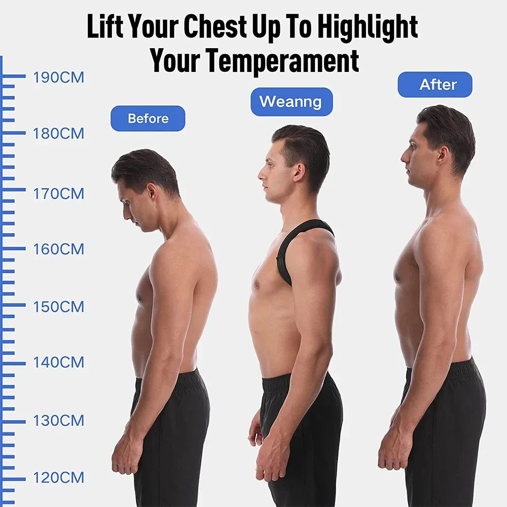 Adjustable Back Shoulder Posture Corrector - Clavicle Spine Support for Reshaping Body, Home, Office, Sport Upper Back Neck Brace