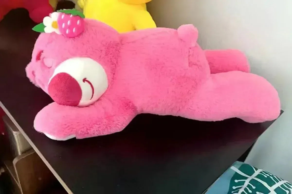 Disney Toy Story Lotso Plush – 90cm Cute Strawberry Bear Sofa Pillow, Stuffed Toy Gift for Kids and Girls