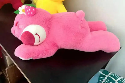 Disney Toy Story Lotso Plush – 90cm Cute Strawberry Bear Sofa Pillow, Stuffed Toy Gift for Kids and Girls