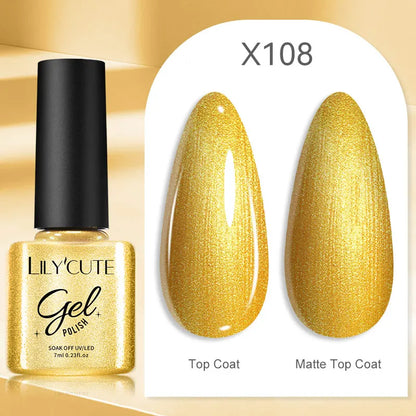 LILYCUTE 5ml Silver Metallic Liner Gel Polish – Super Bright UV Nail Art Stripe & Drawing Paint Varnish, Mirror Effect Graffiti Gel