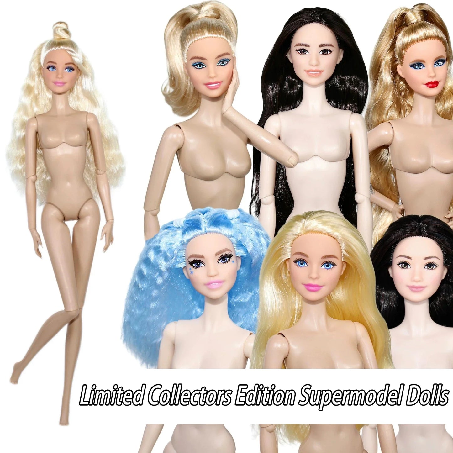 32cm Supermodel BJD Doll — Nude Fashion Princess with 12 Movable Joints, 1/6 Dress-Up Toy Limited Edition Gift