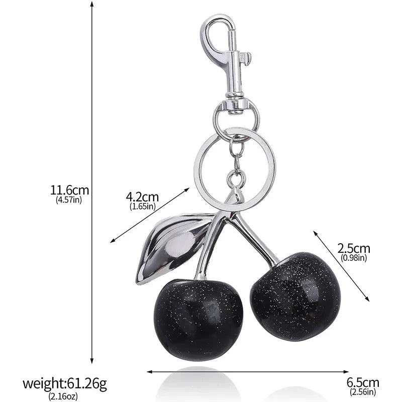 Cute Cherry Keychain Bag Charm – Purse Accessory for Handbags, Women’s Gift