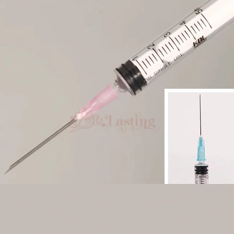 25pcs Disposable Sharp Needles – 18G to 34G Sterile Stainless Steel Tattoo & Hyaluronic Acid Needles