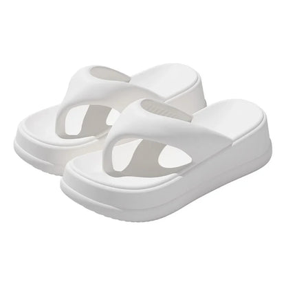 Women's Rose Red Platform Sandals - Lightweight EVA Wedge Beach Flip Flops