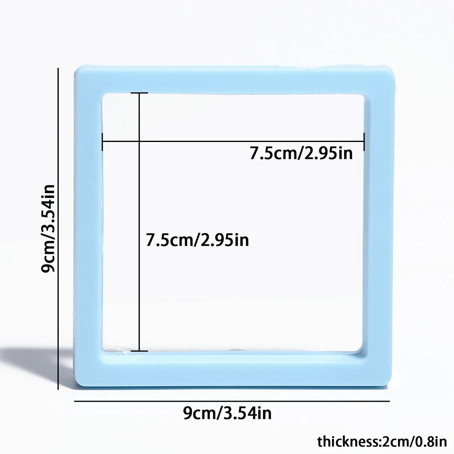 Black 3D Floating Display Case – Free-Standing Jewelry Storage for Rings, Earrings, Necklaces