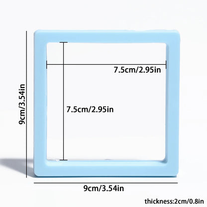 Black 3D Floating Display Case – Free-Standing Jewelry Storage for Rings, Earrings, Necklaces