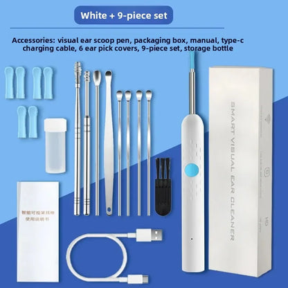 Visual Ear Wax Cleaner with Camera – Safe Earwax Removal Endoscope 5M HD Ear Cleaning Tool with LED Ear Care Inspection Device