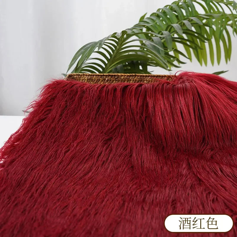 25x45cm Long Hair Faux Fur Fabric — DIY Animal Suit, Doll Hair, Beard Craft Material for Patchwork, Garment Sewing Accessories