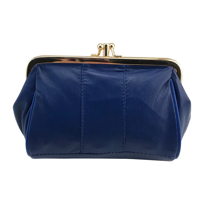 BELLO TUTTI Leather Mini Coin Purse - Women’s Small Wallet with Metal Clasp, Key Holder & Card ID Pocket