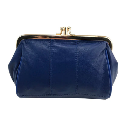 BELLO TUTTI Leather Mini Coin Purse - Women’s Small Wallet with Metal Clasp, Key Holder & Card ID Pocket