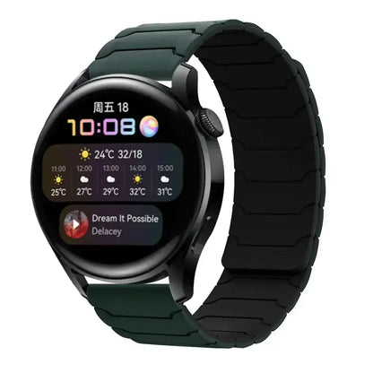 22mm Magnetic Silicone Watch Strap – Replacement Sport Wristband for OnePlus Watch 3/2R/2 & OPPO Watch X/X2/4 Pro 46mm Band