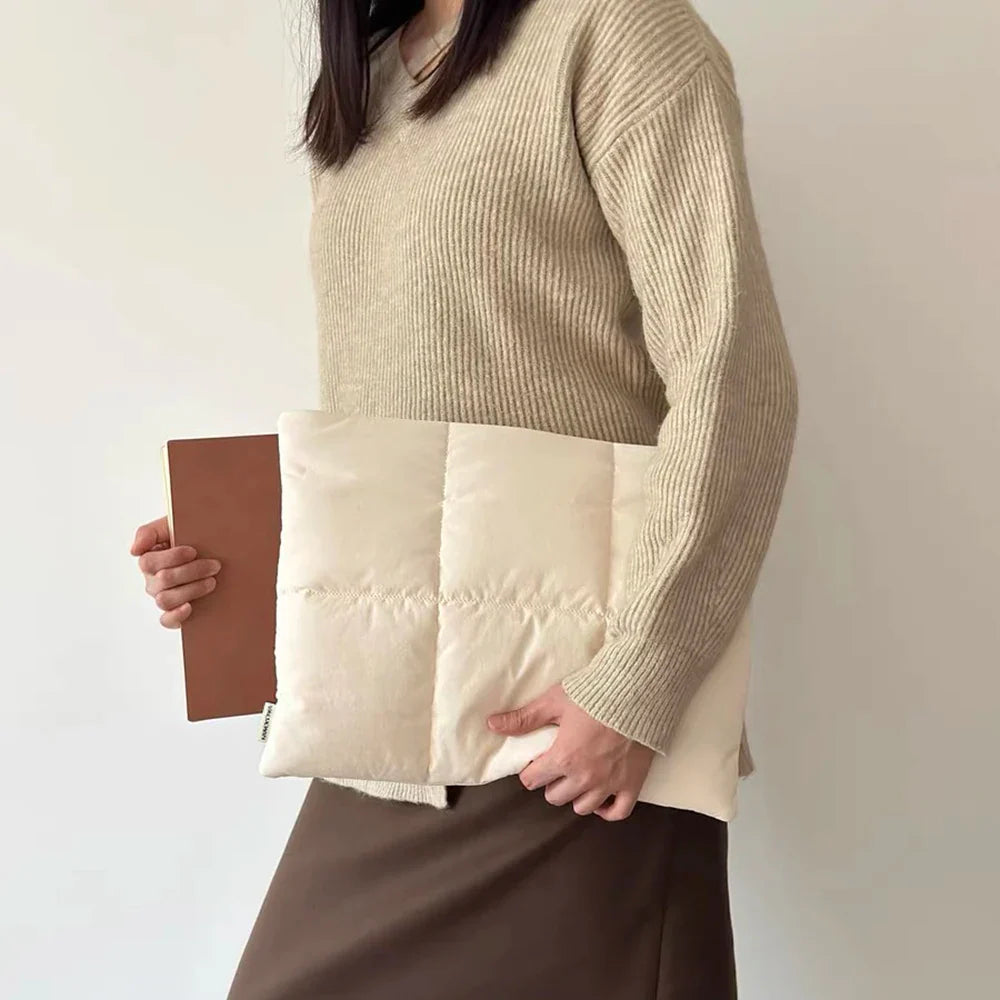 Comfy Puffy Laptop Bag 13-15 Inch — Shockproof, Ultra-Light Fluffy Notebook Sleeve for MacBook Air, Xiaomi, HP