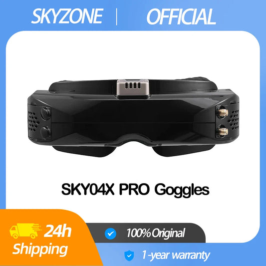 SKYZONE SKY04X PRO FPV Goggles – 1920x1080 OLED, 5.8G 48CH Steadyview Receiver with DVR & Head Tracker for RC Drones & Airplane Racing
