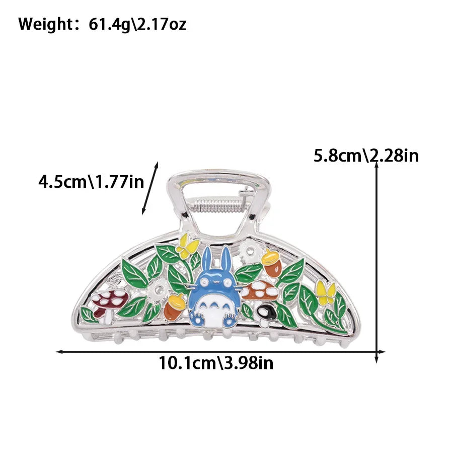 YWYHJ Cute Cartoon Hair Claw | Large Dragon & Japanese Cat Hair Clip for Women