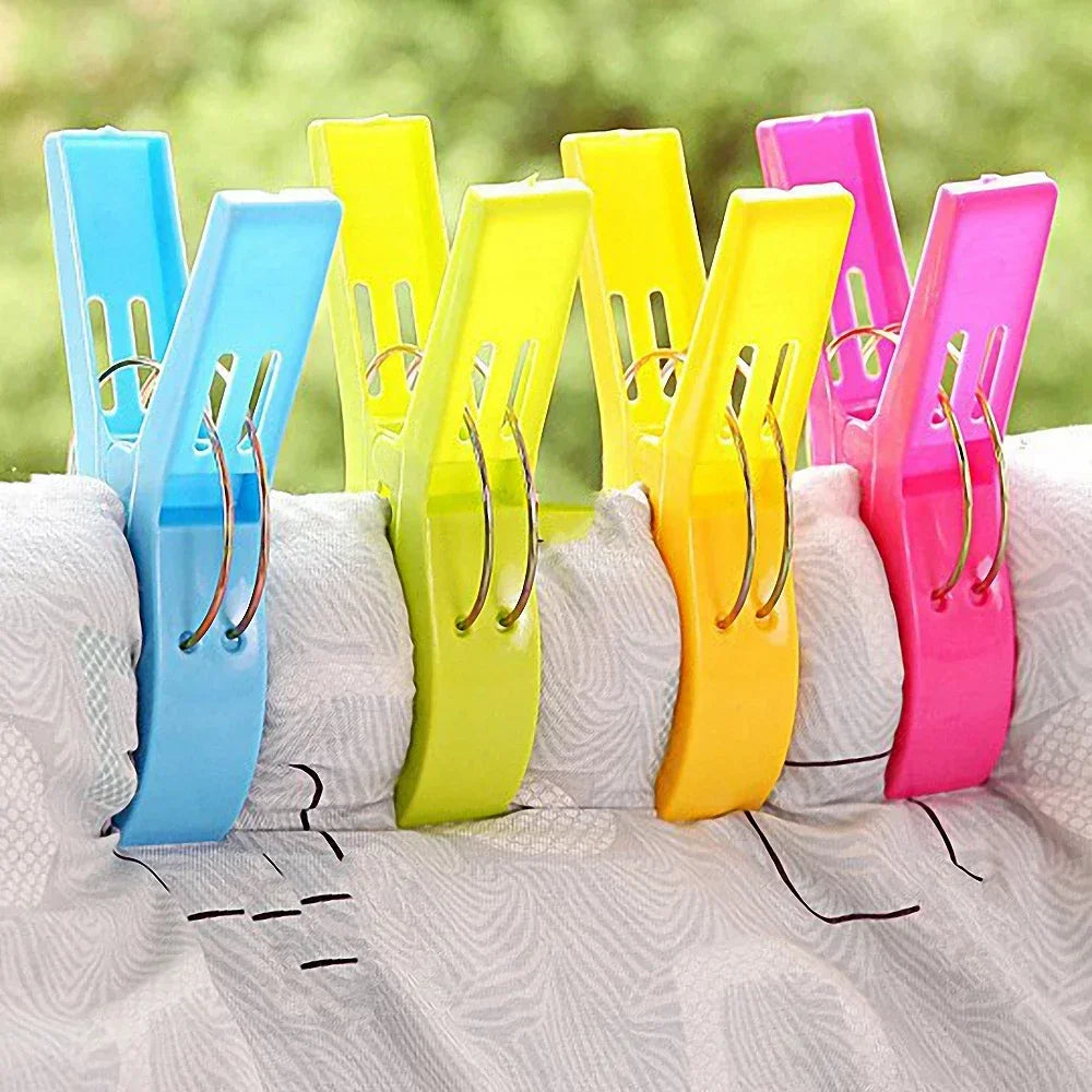 2026 New Beach Towel Clips - 4/20pcs Plastic Quilt Pegs & Laundry Clips for Sunbed, Lounger, Home & Bathroom Organization
