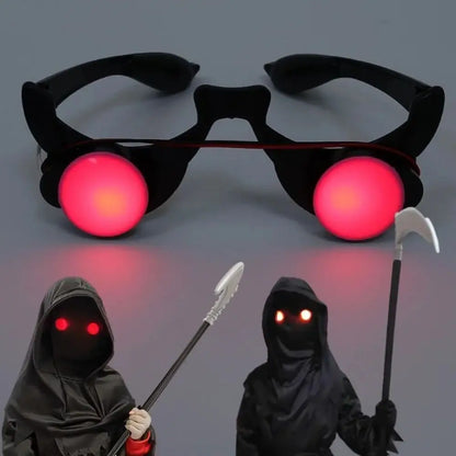 Halloween Red Eye Glasses Props – Funny Scary Glow-in-the-Dark Horror Party Cosplay Accessories