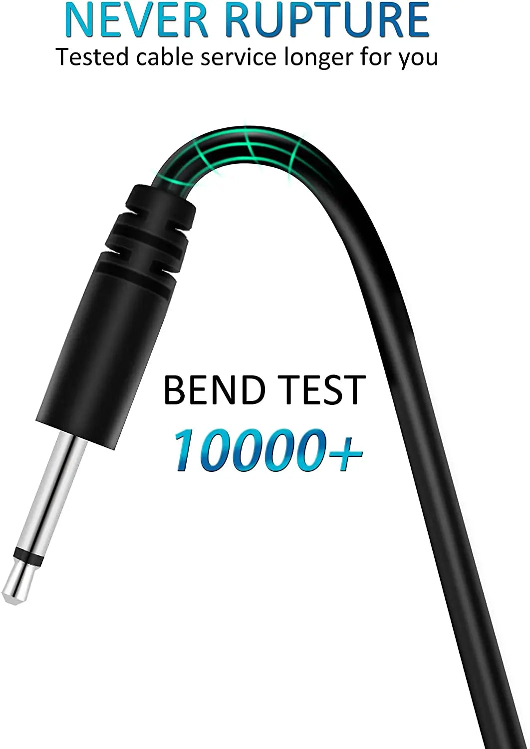 2.7Ft USB to 2.5mm DC Charging Cable – Fast Charging Replacement Cord, 2-Pack