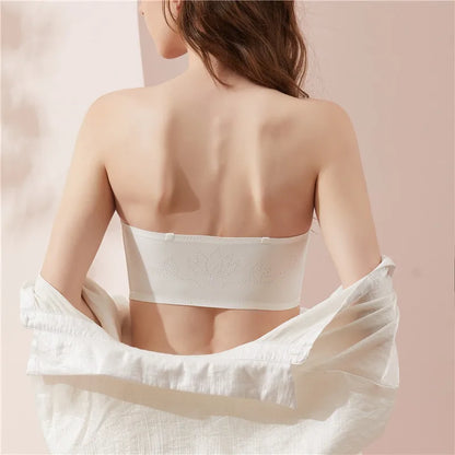 Seamless Strapless Tube Bra: Wireless Push-Up Wedding Brassiere - Breathable, Sexy, Invisible Lingerie for Women