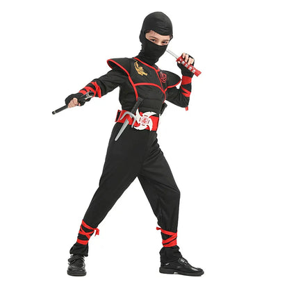 Boys Ninja Deluxe Costume for Kids – Kung Fu Outfit with Weapon Accessories & Bayonet, Halloween Ideas & Gifts